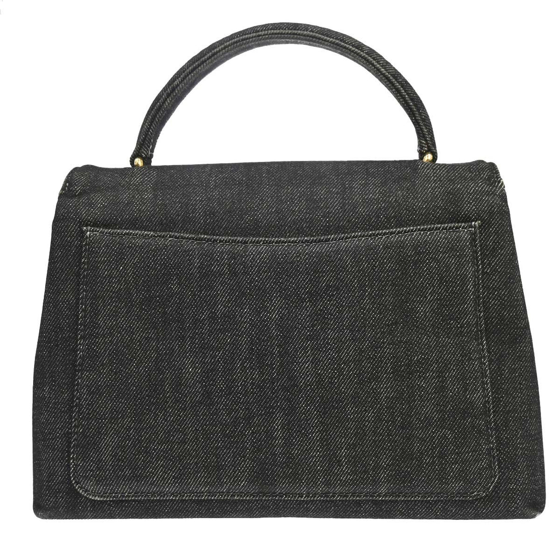 Chanel Top Handle in Denim Nero Vintage