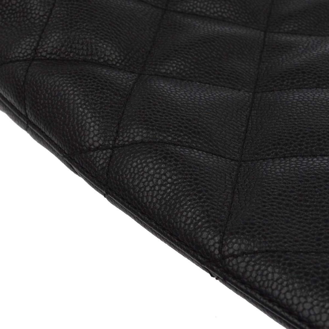 Chanel Tote con Catena in Pelle Caviar Nera Vintage
