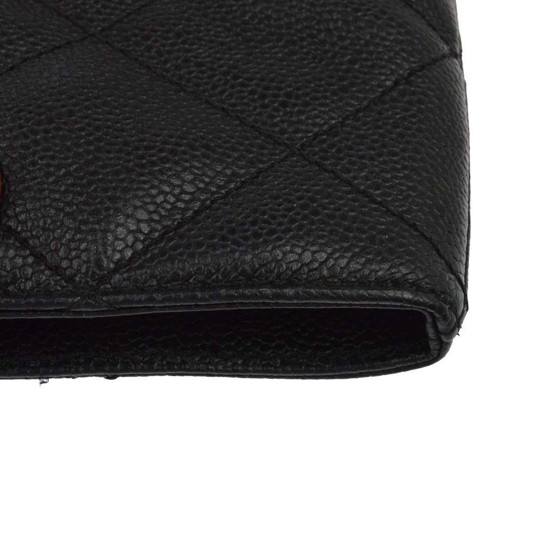 Chanel Tote con Catena in Pelle Caviar Nera Vintage