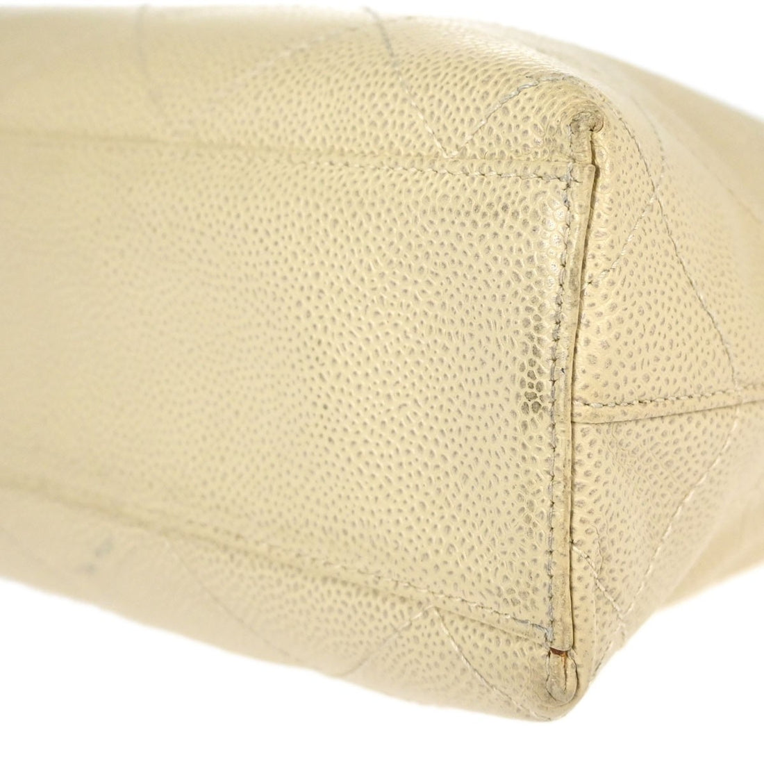 Chanel Tote in Pelle di Vitello Beige Vintage