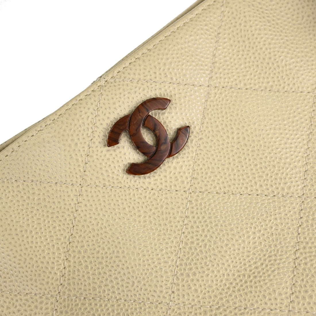 Chanel Tote in Pelle di Vitello Beige Vintage