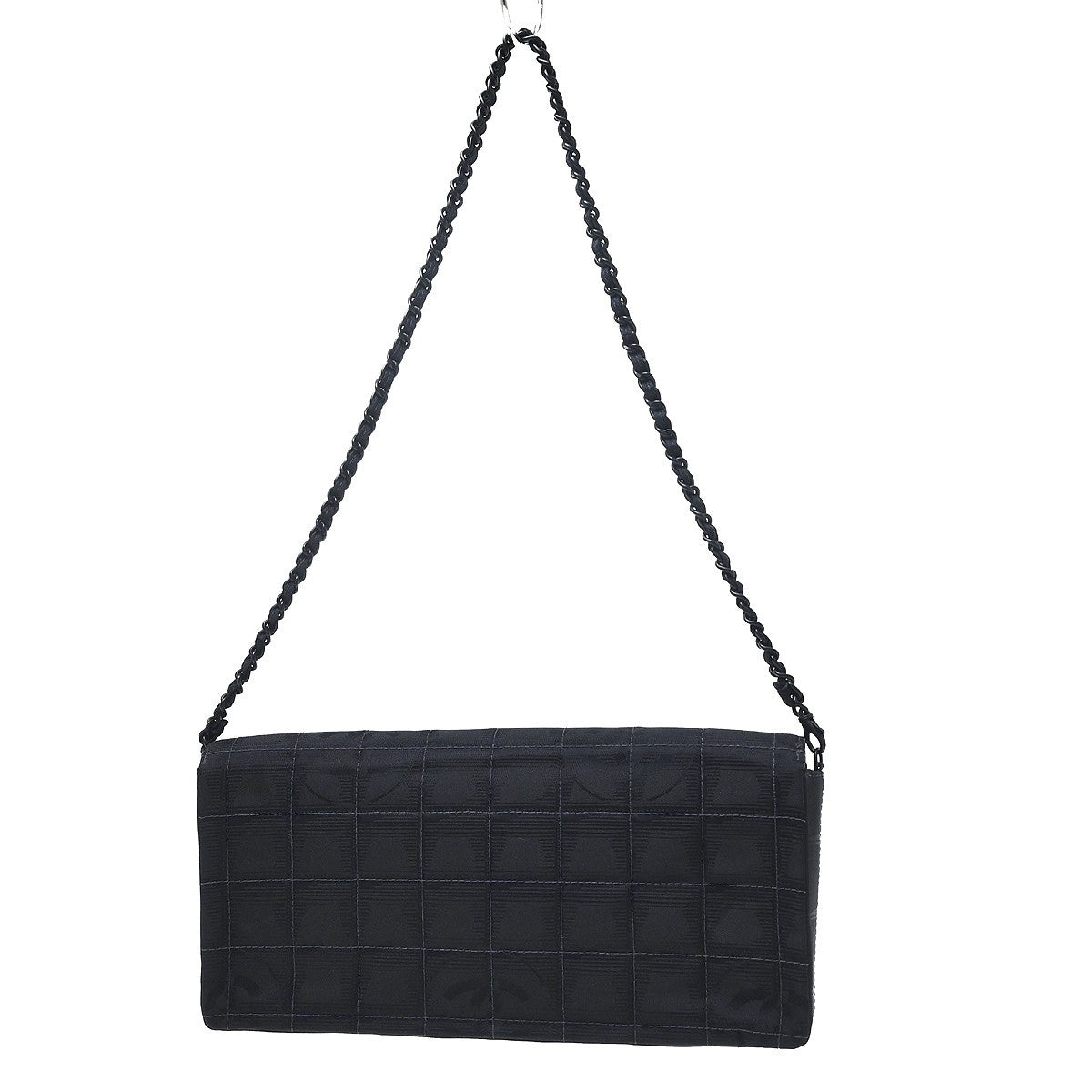 Chanel Travel Line East West a Spalla in Nylon Jacquard Nero Vintage – foto 2