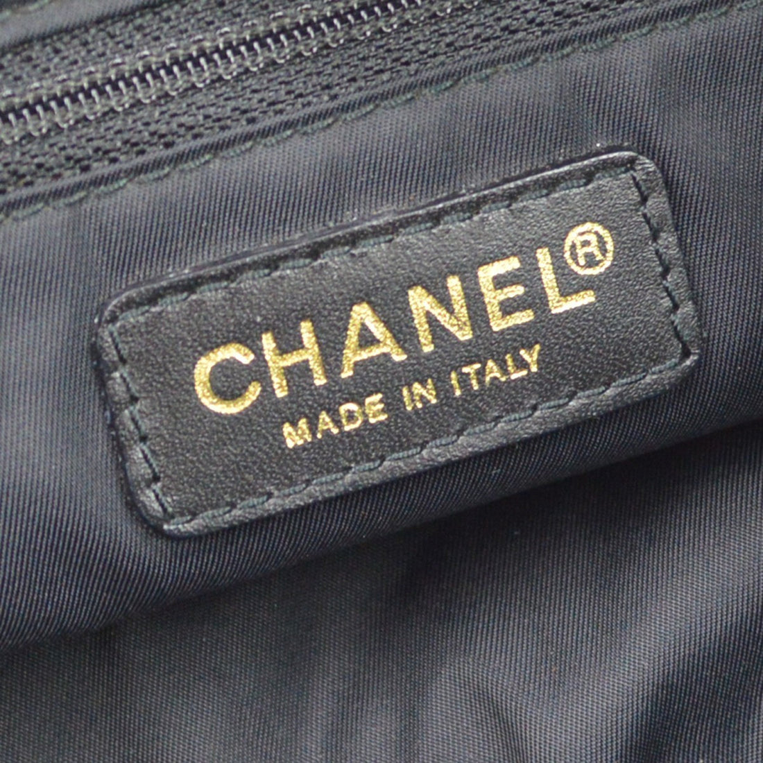 Chanel Black Jacquard Nylon Travel Line Tote Handbag Vintage