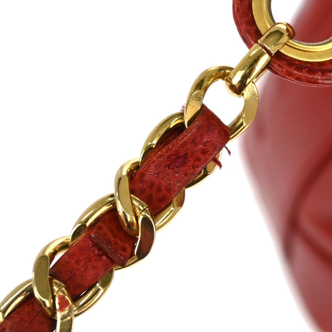 Chanel Triple CC Drawstring in Pelle Caviar Rosso Vintage