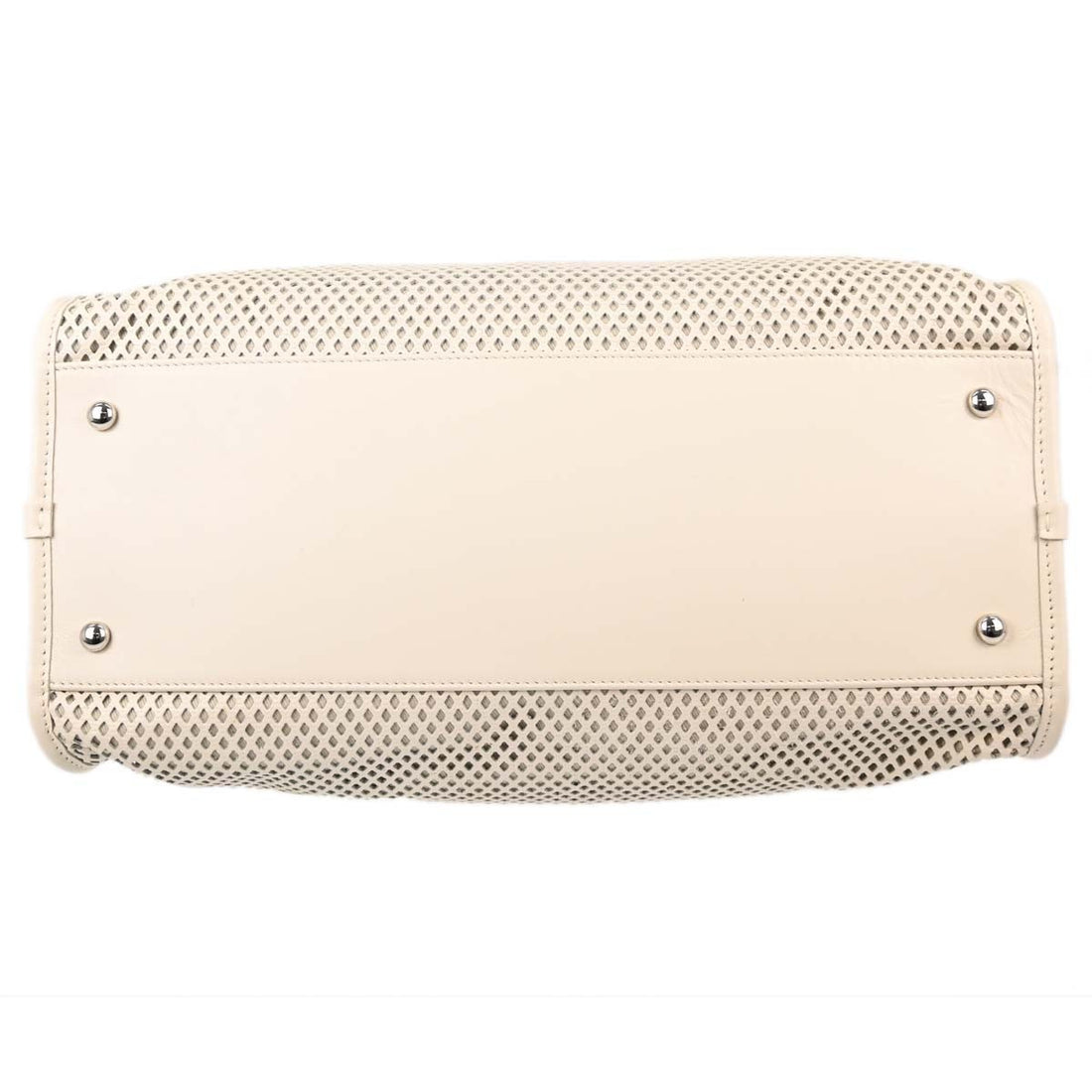 Chanel Up In The Air Tote in Pelle di Vitello Traforata Bianco Vintage