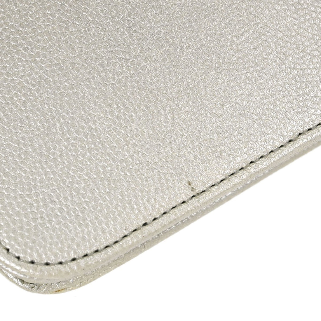 Chanel Wallet on Chain in Pelle di Vitello Bianco Metallizzato Vintage