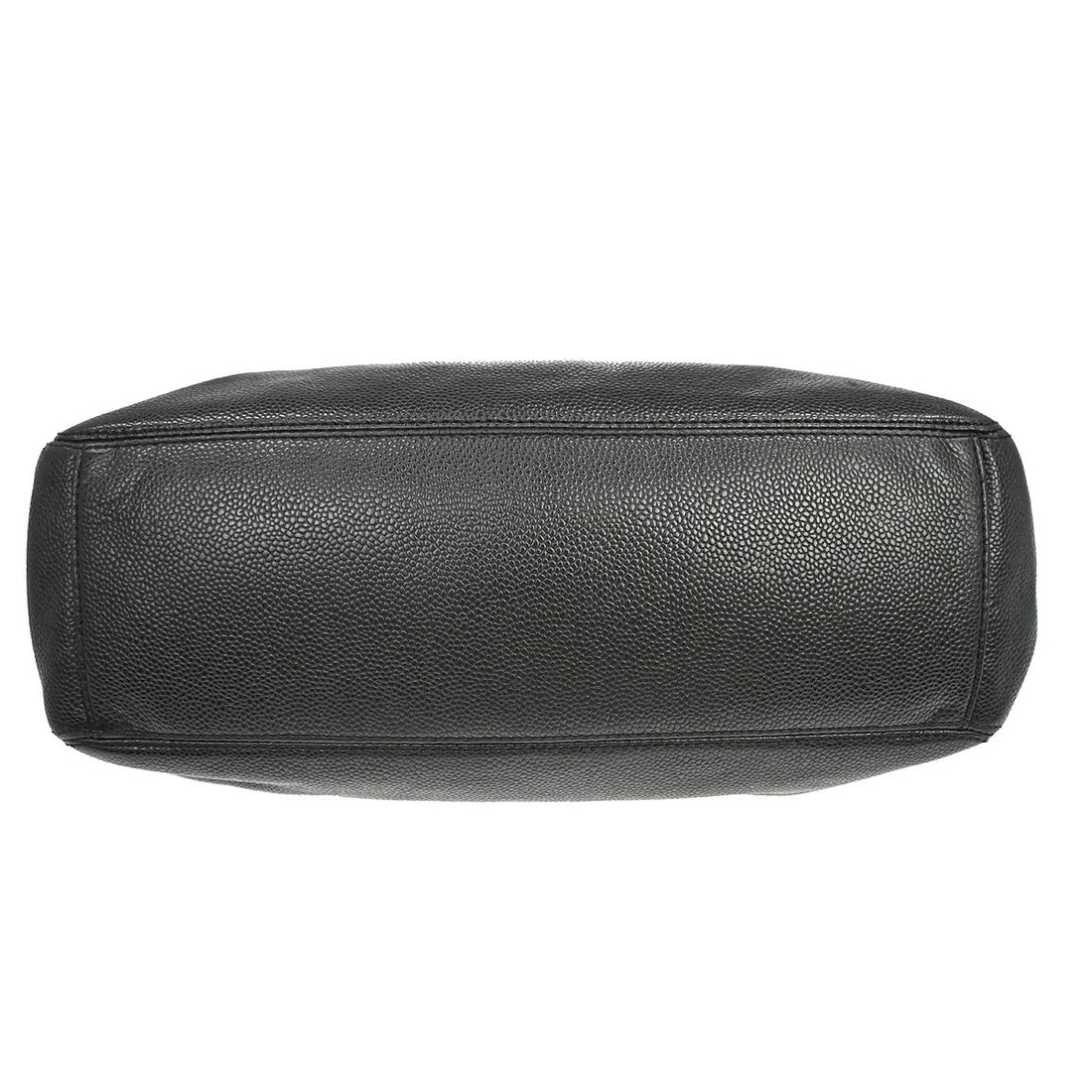 Chanel Wood Handle in Pelle di Vitello Nero Vintage