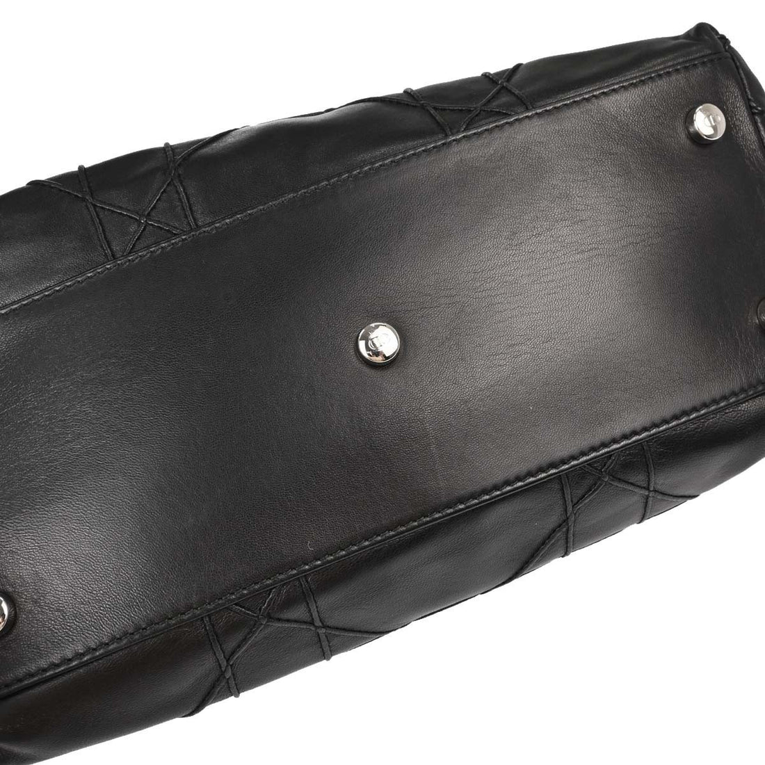 Christian Dior Granville Cannage 2way in Pelle di Agnello Nera Vintage