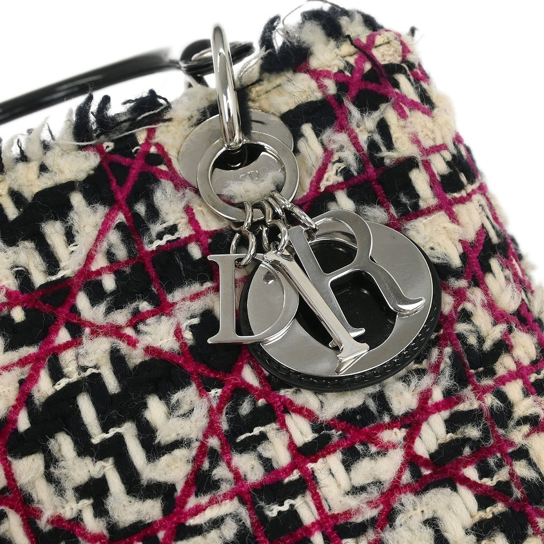 Christian Dior Lady Dior Cannage 2way in Tweed Viola Vintage
