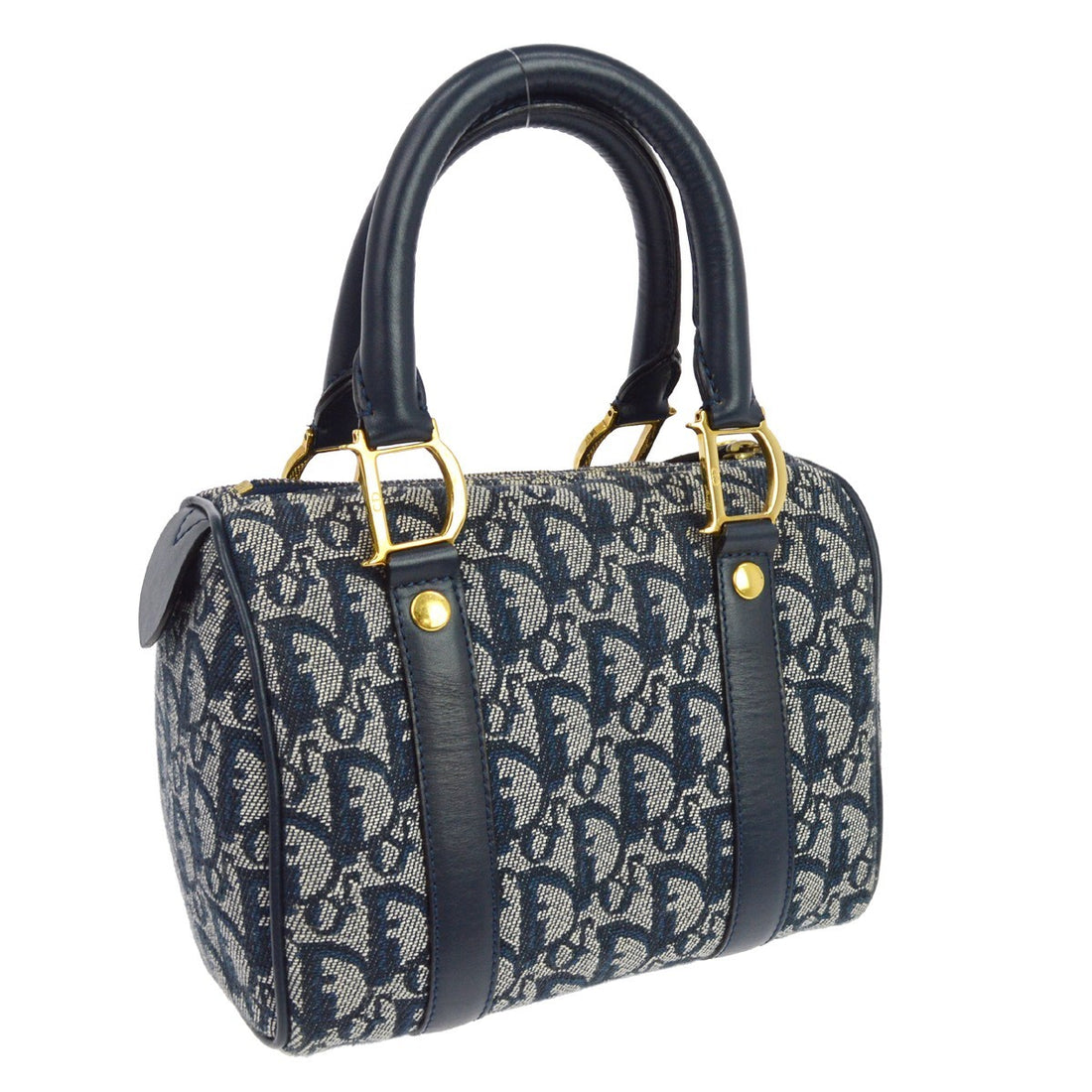 Christian Dior Trotter in Tela Trotter Blu Navy Vintage