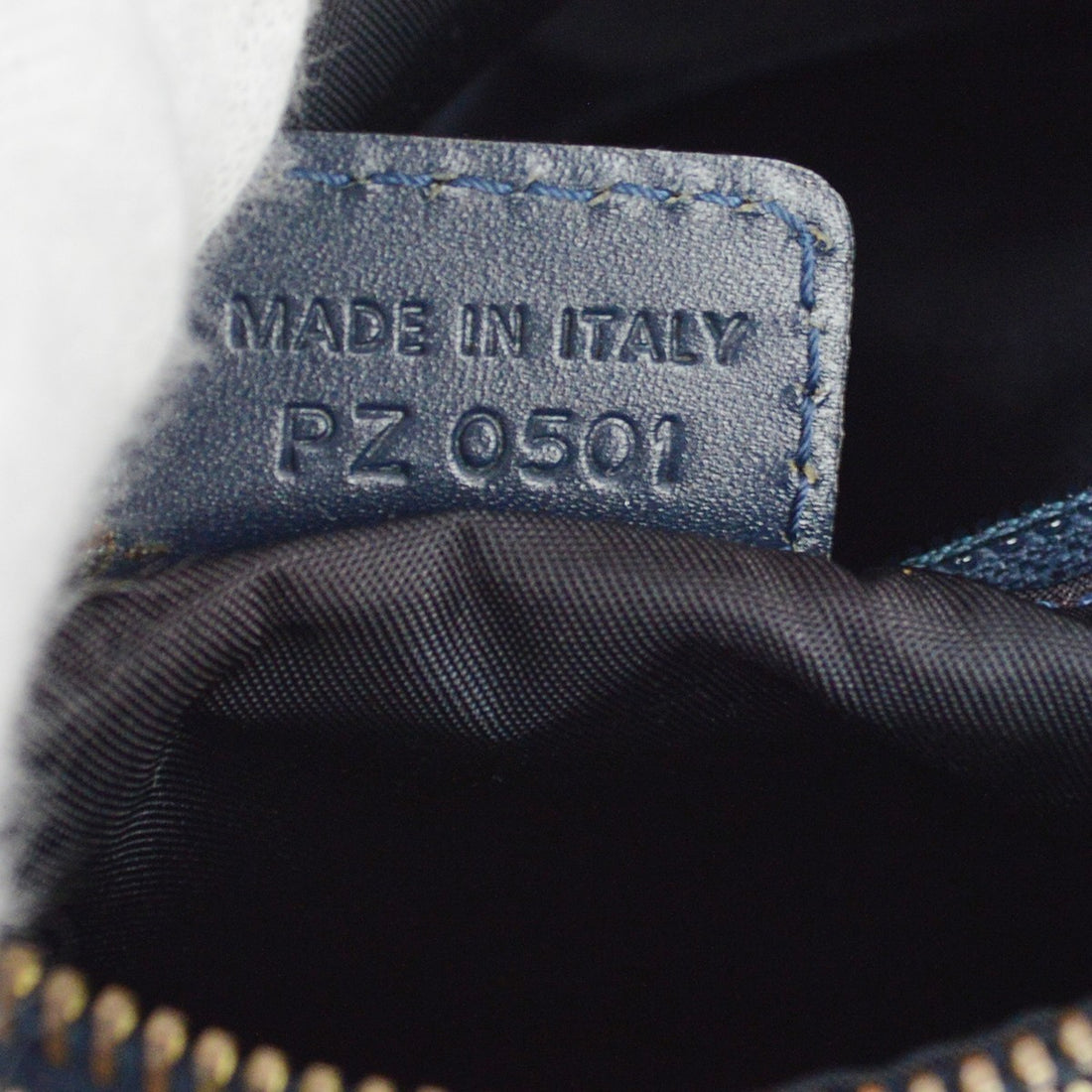 Christian Dior Trotter in Tela Trotter Blu Navy Vintage