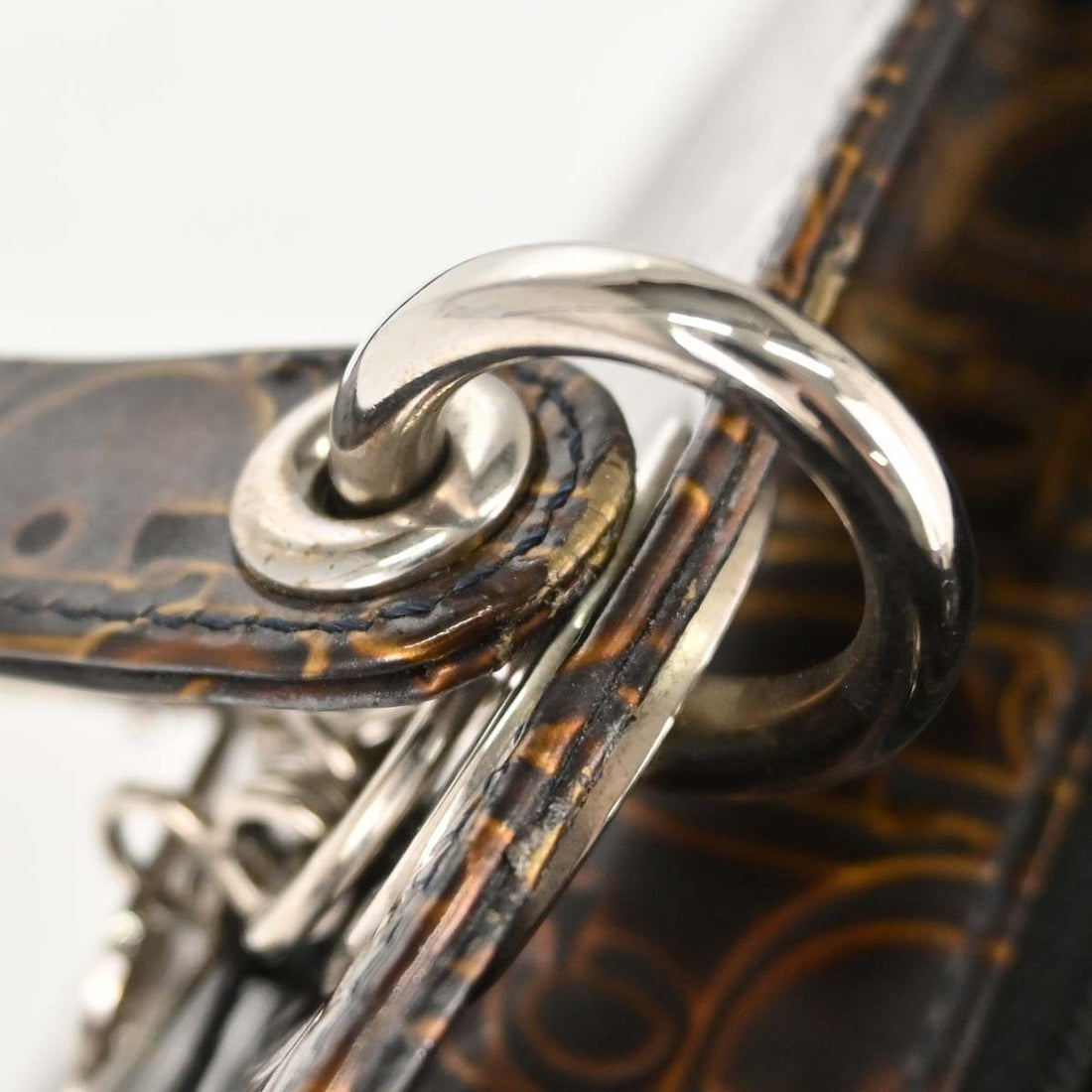 Christian Dior Ultimate Lady Dior in Pelle Verniciata Marrone Vintage