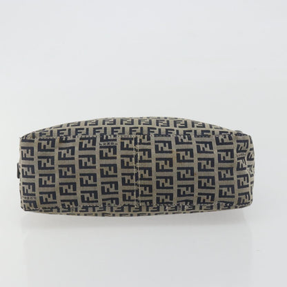 FENDI Zucchino Canvas Baguette Bag Navy Argento Originale | Mamma Baguette