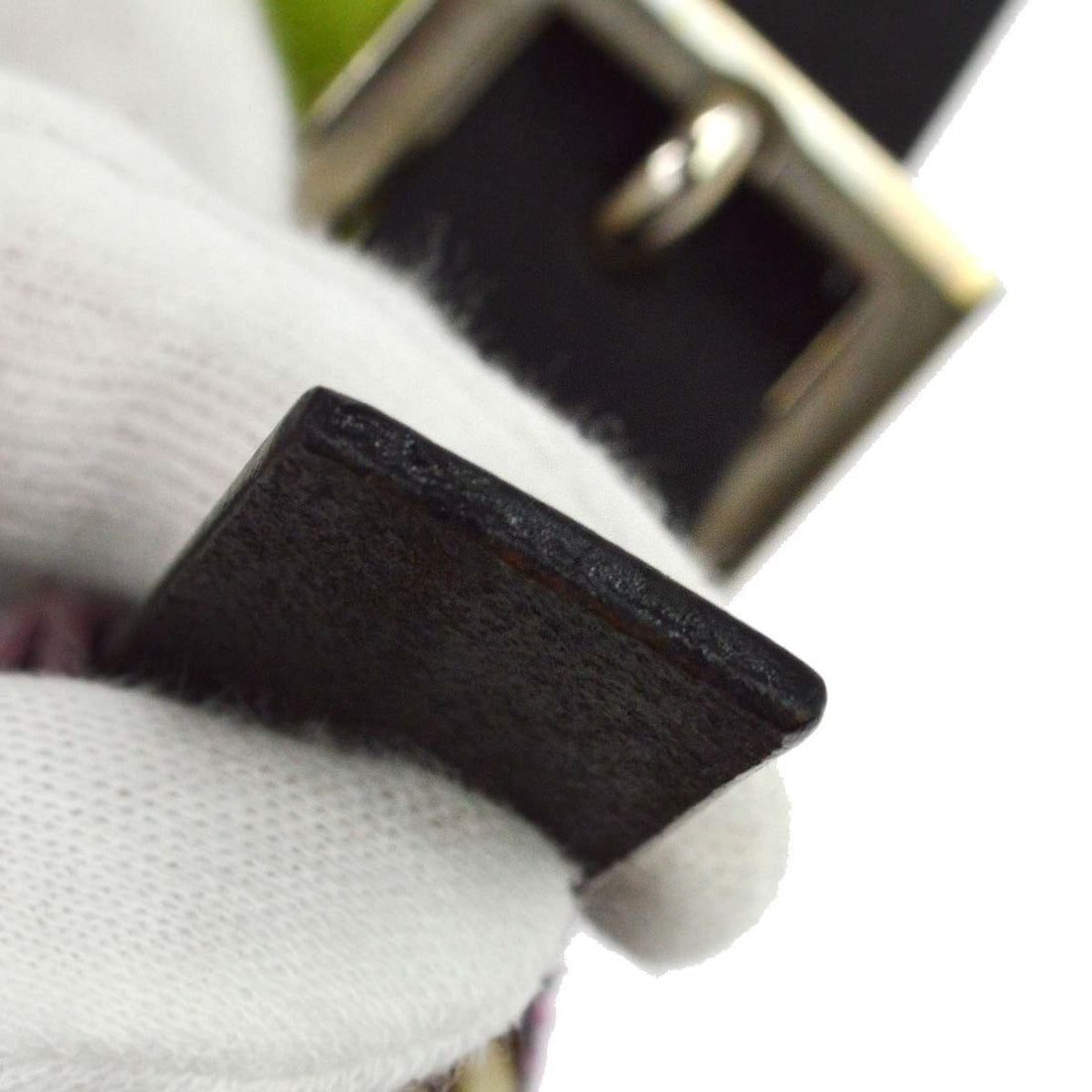 Fendi Baguette Ricamata con Frange in Tela Ricamata Nera Vintage