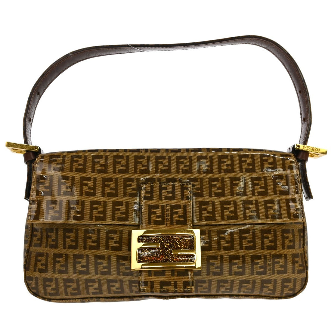 Fendi Baguette in PVC Zucchino Marrone Vintage