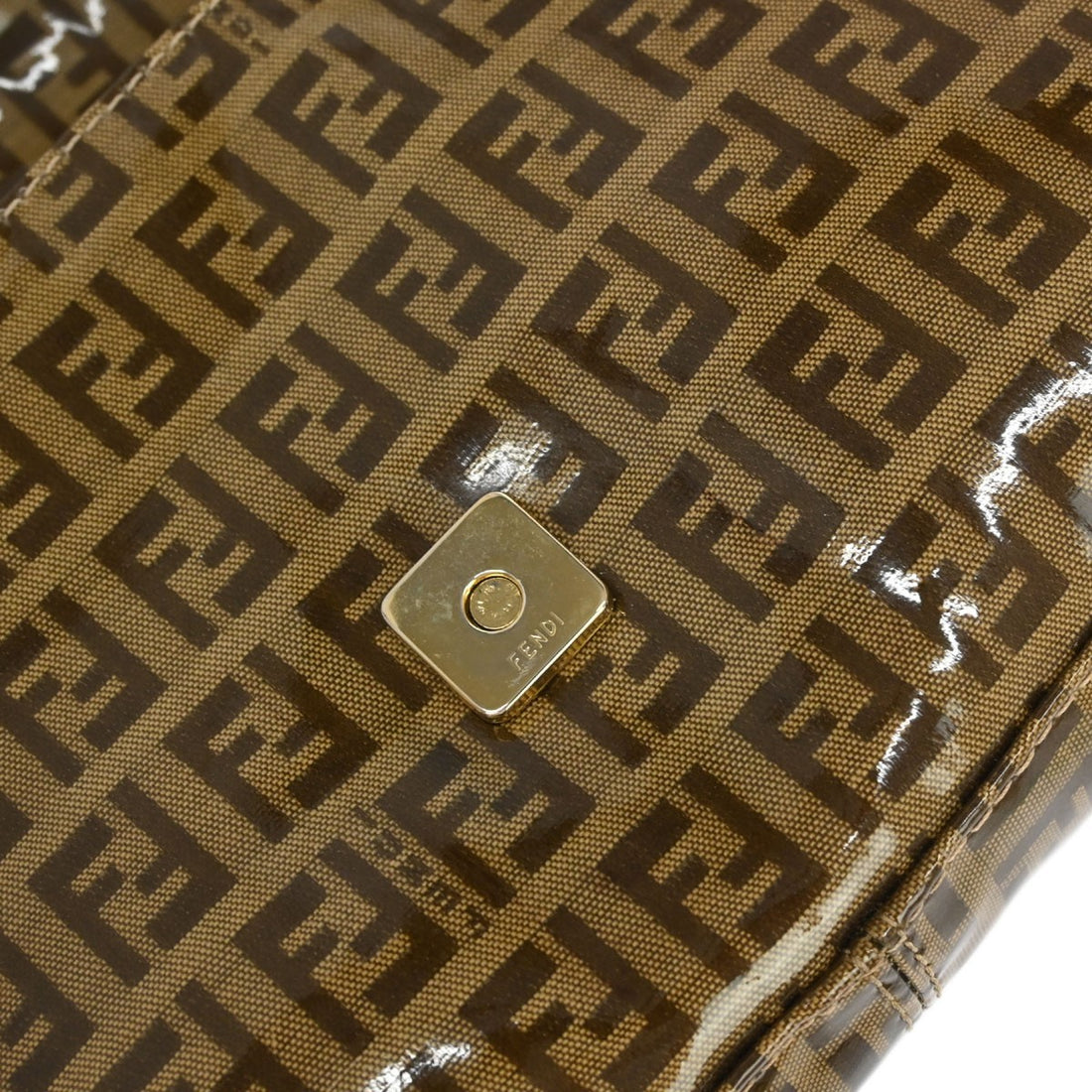 Fendi Baguette in PVC Zucchino Marrone Vintage