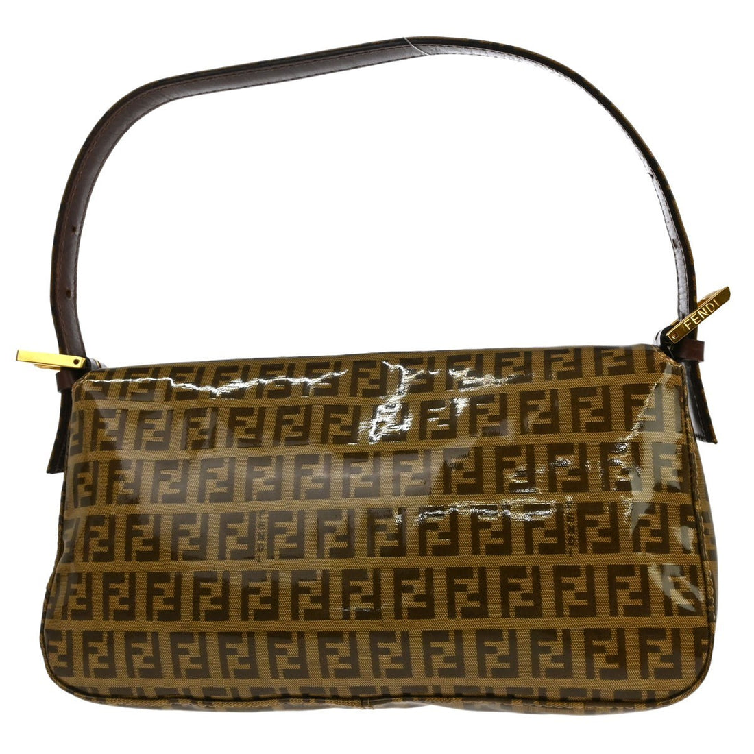Fendi Baguette in PVC Zucchino Marrone Vintage