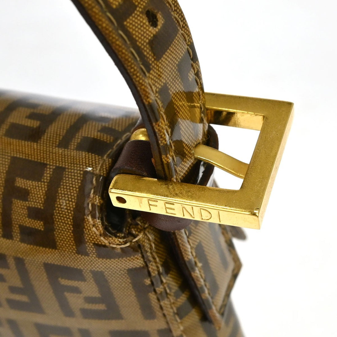 Fendi Baguette in PVC Zucchino Marrone Vintage