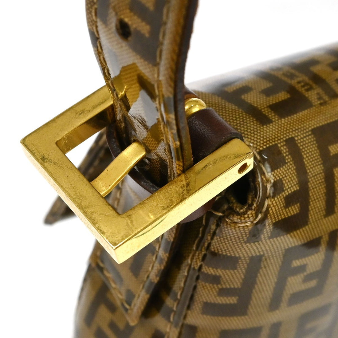Fendi Baguette in PVC Zucchino Marrone Vintage