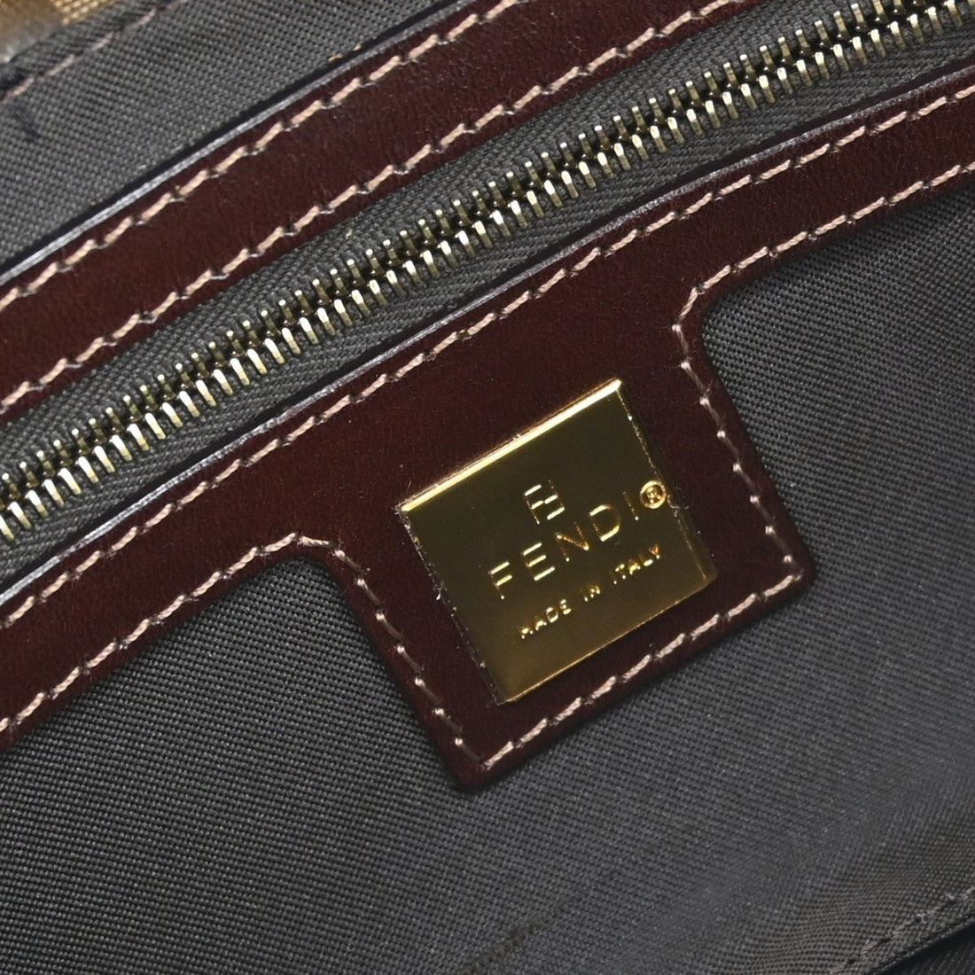Fendi Baguette in PVC Zucchino Marrone Vintage