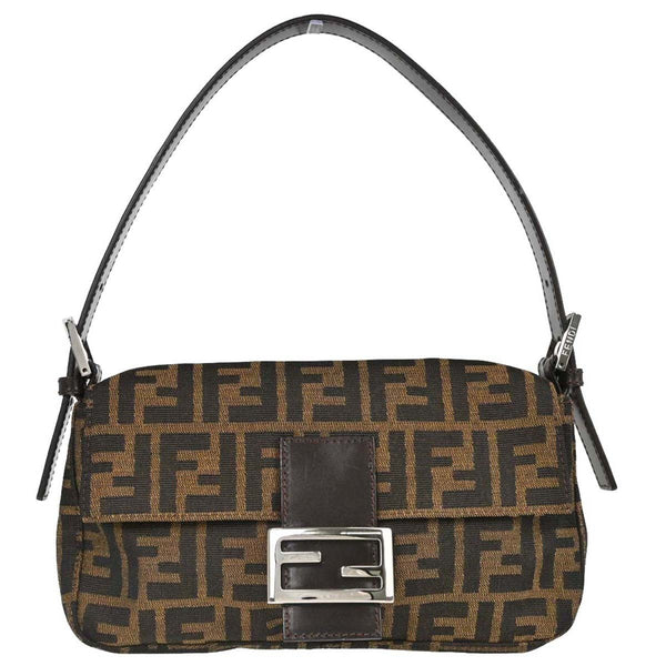 Fendi Baguette Zucca in Tela Zucca Marrone Vintage
