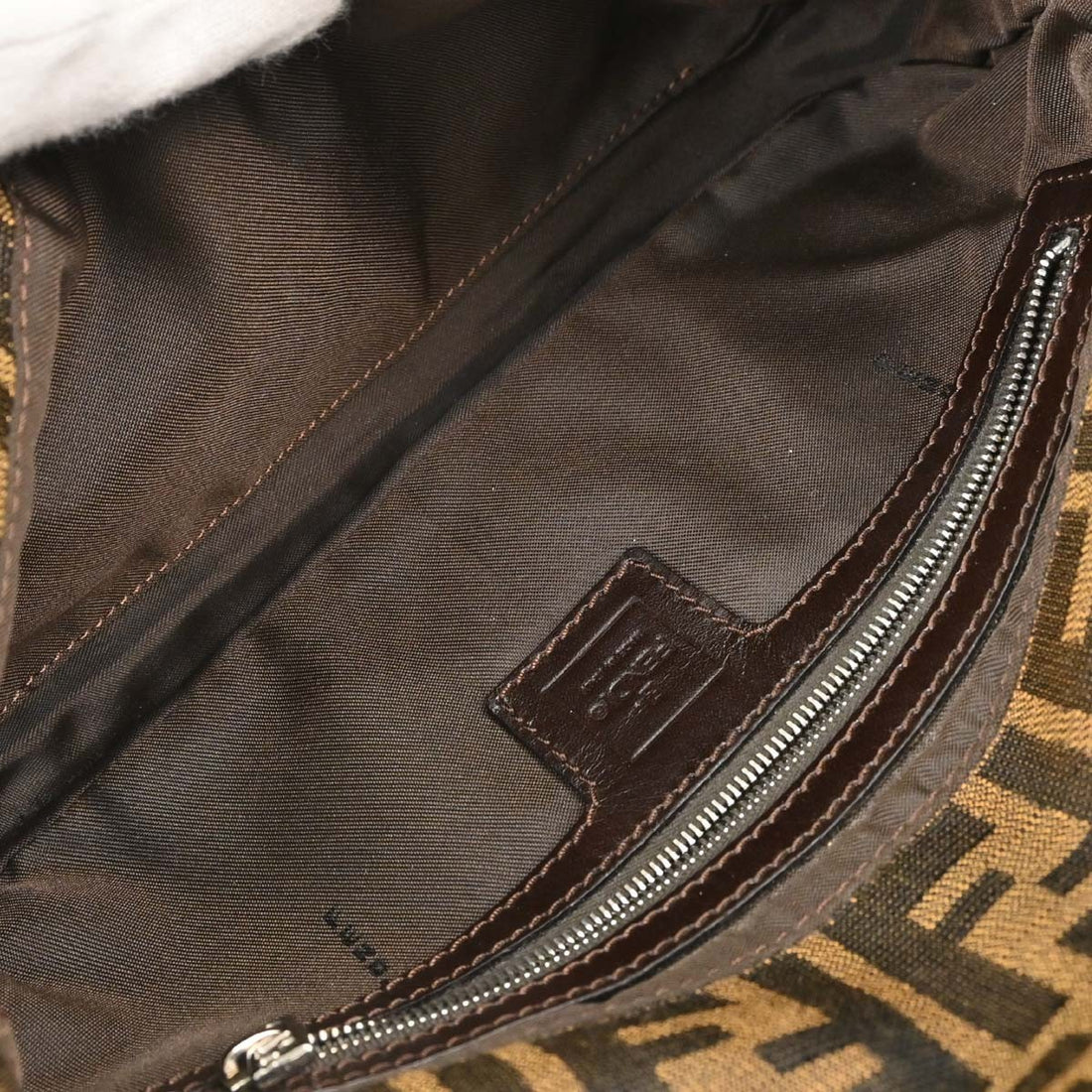 Fendi Baguette Zucca in Tela Zucca Marrone Vintage
