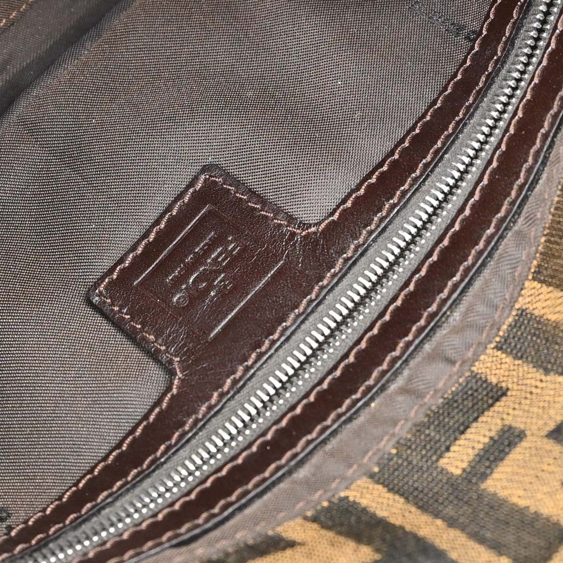 Fendi Baguette Zucca in Tela Zucca Marrone Vintage