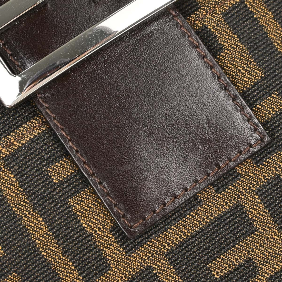Fendi Baguette Zucca in Tela Zucca Marrone Vintage