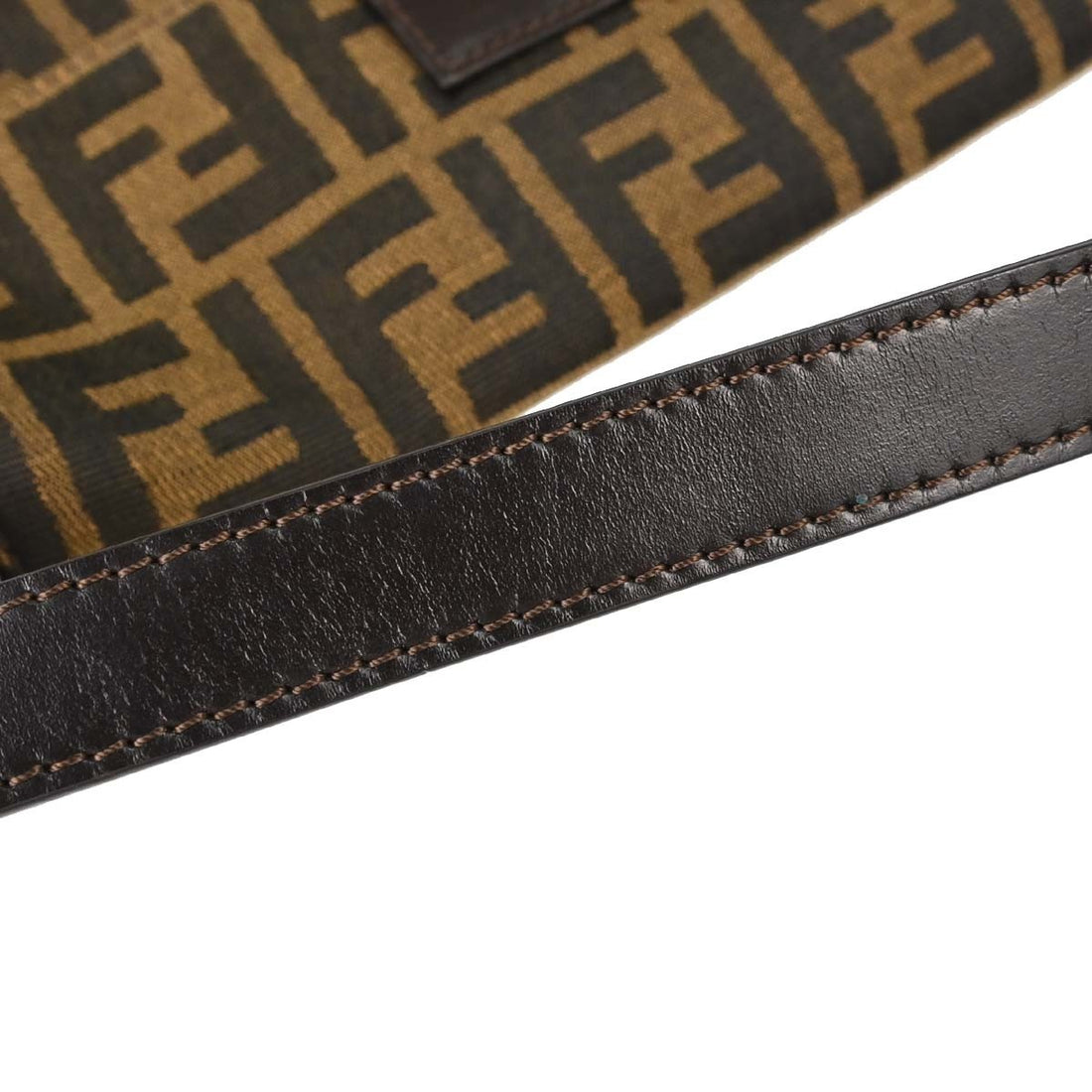 Fendi Baguette Zucca in Tela Zucca Marrone Vintage