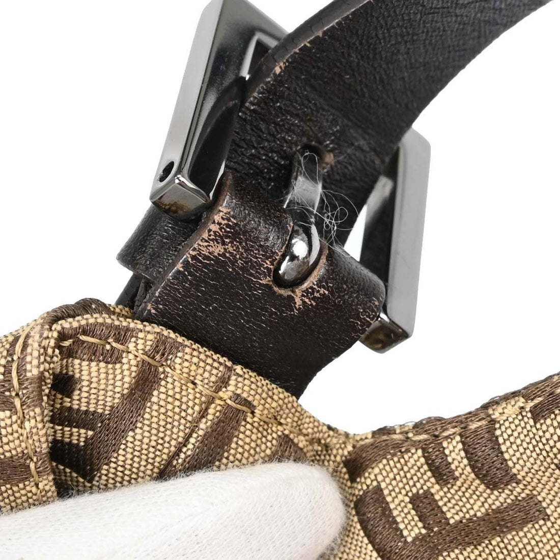 Fendi Baguette Zucchino in Tela Zucchino Beige Vintage