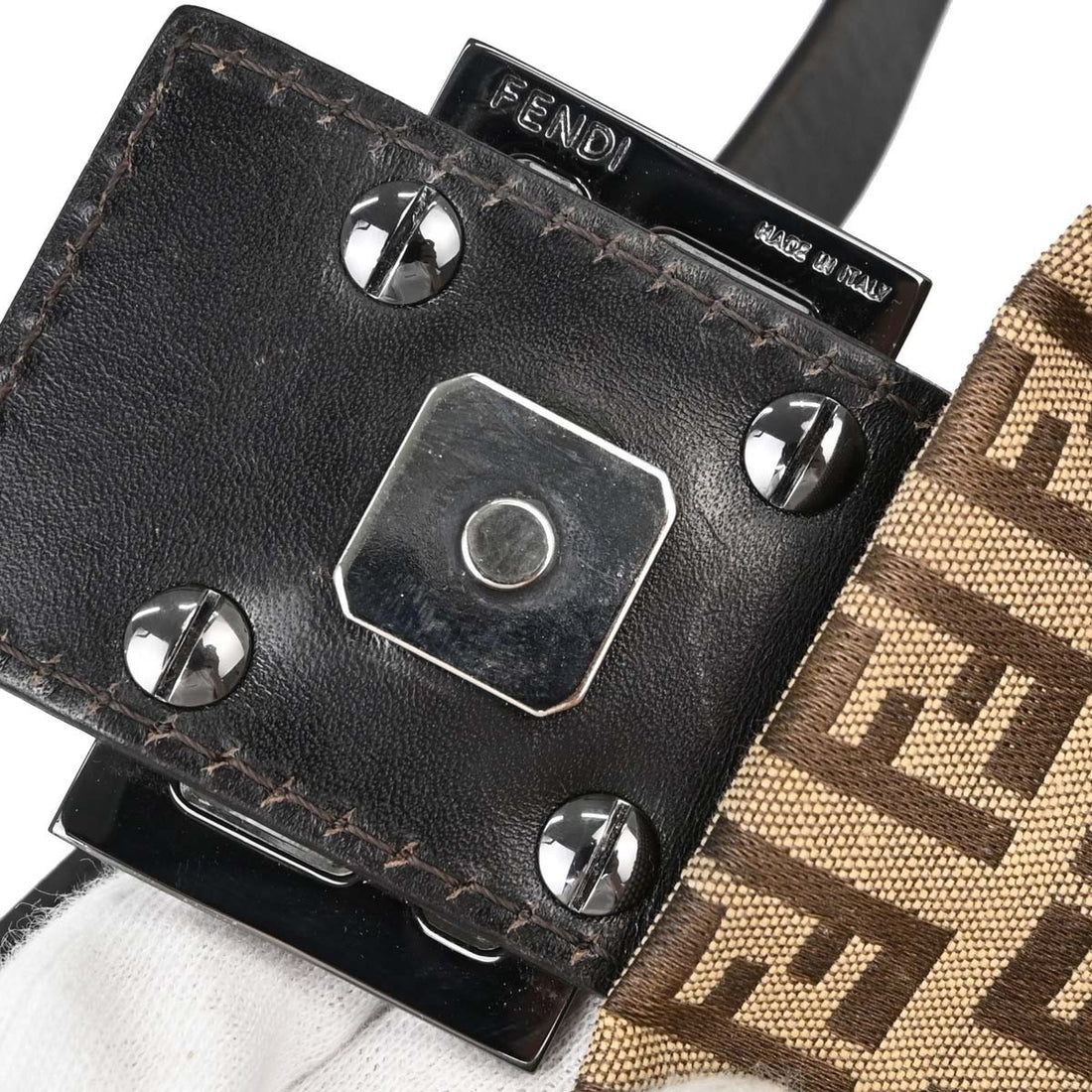 Fendi Baguette Zucchino in Tela Zucchino Beige Vintage