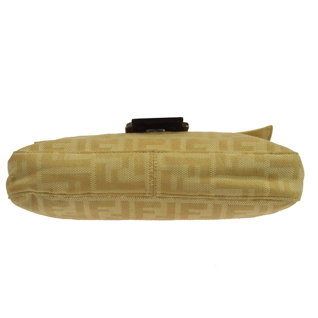 Fendi Beige Zucca Baguette Handbag Vintage