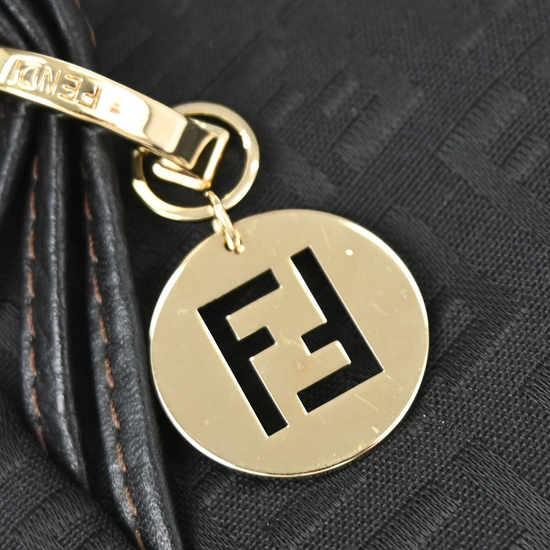 Fendi Black Zucchino Handbag Vintage