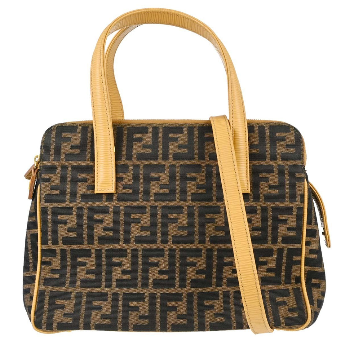 Fendi Borsa 2Way in Tela Zucca Marrone Vintage