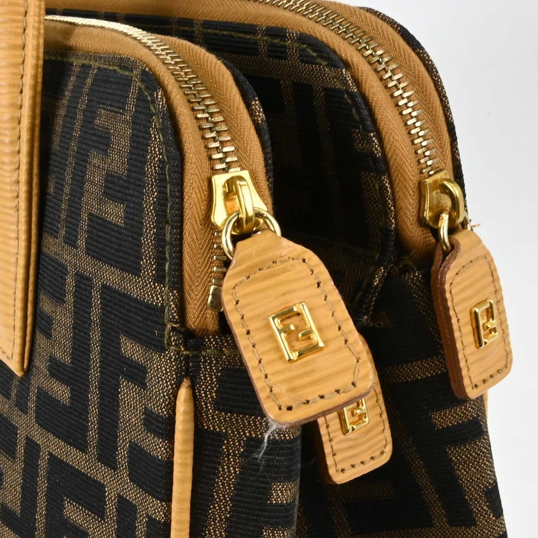 Fendi Borsa 2Way in Tela Zucca Marrone Vintage