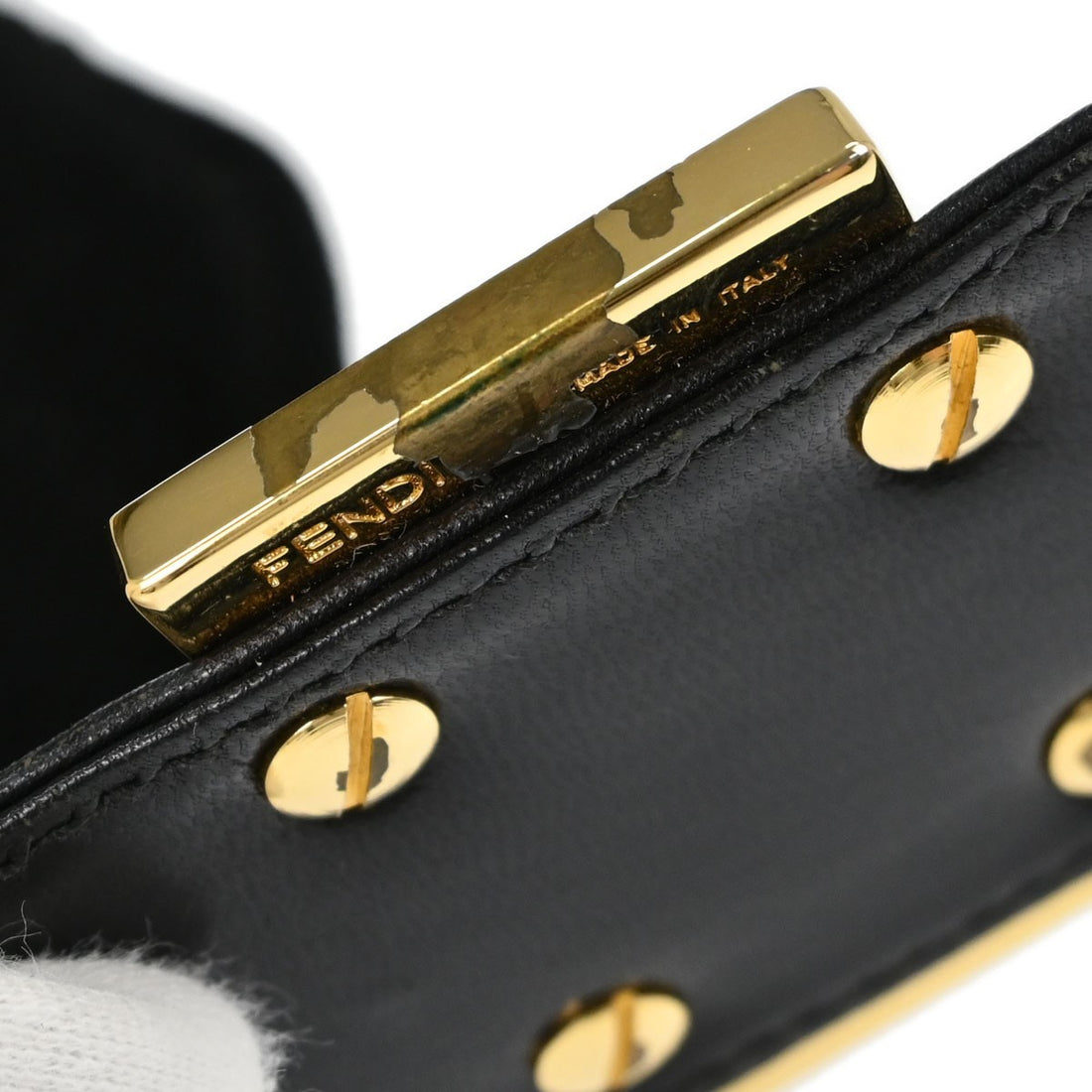 Fendi Borsa a Mano in Camoscio Nero Vintage