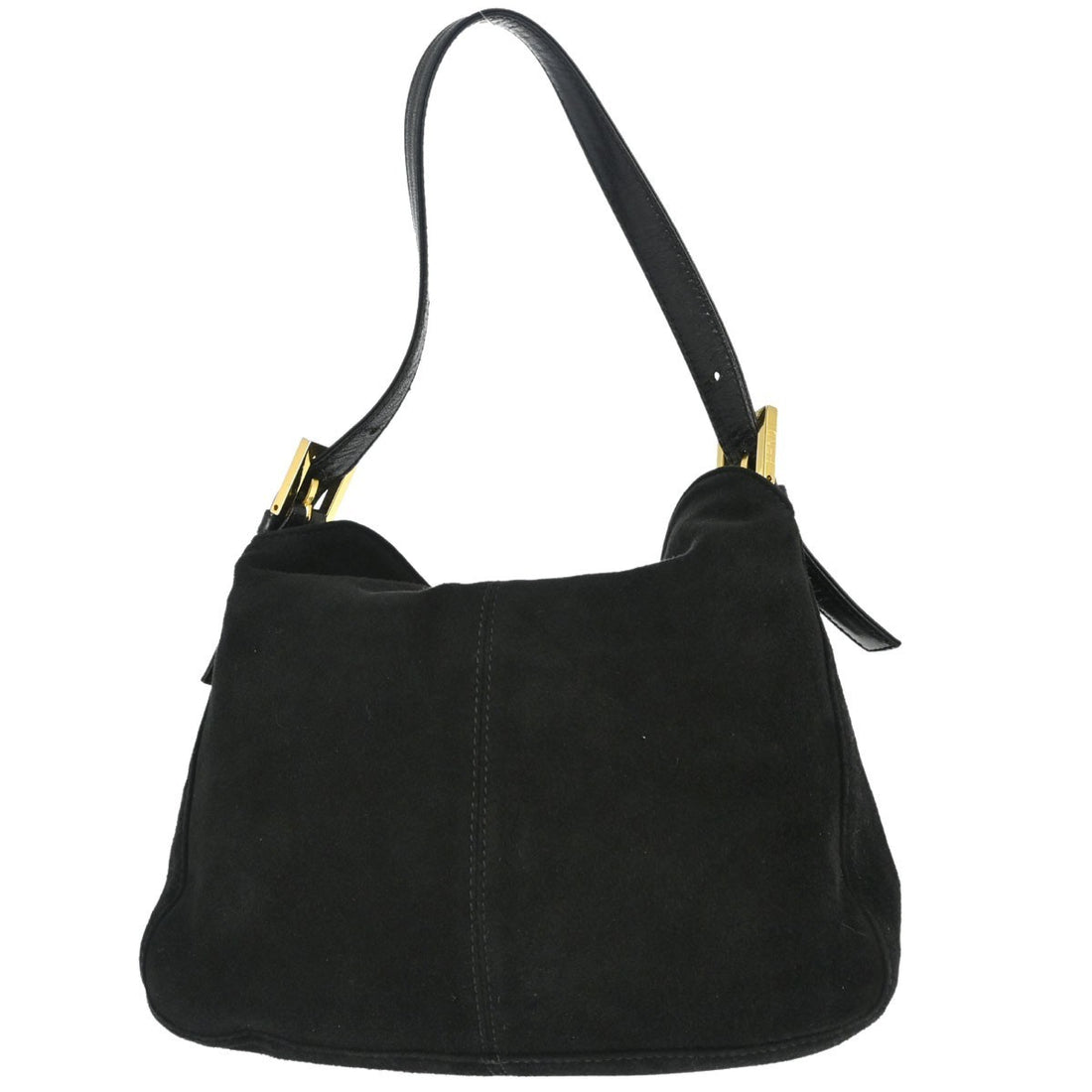 Fendi Borsa a Mano in Camoscio Nero Vintage