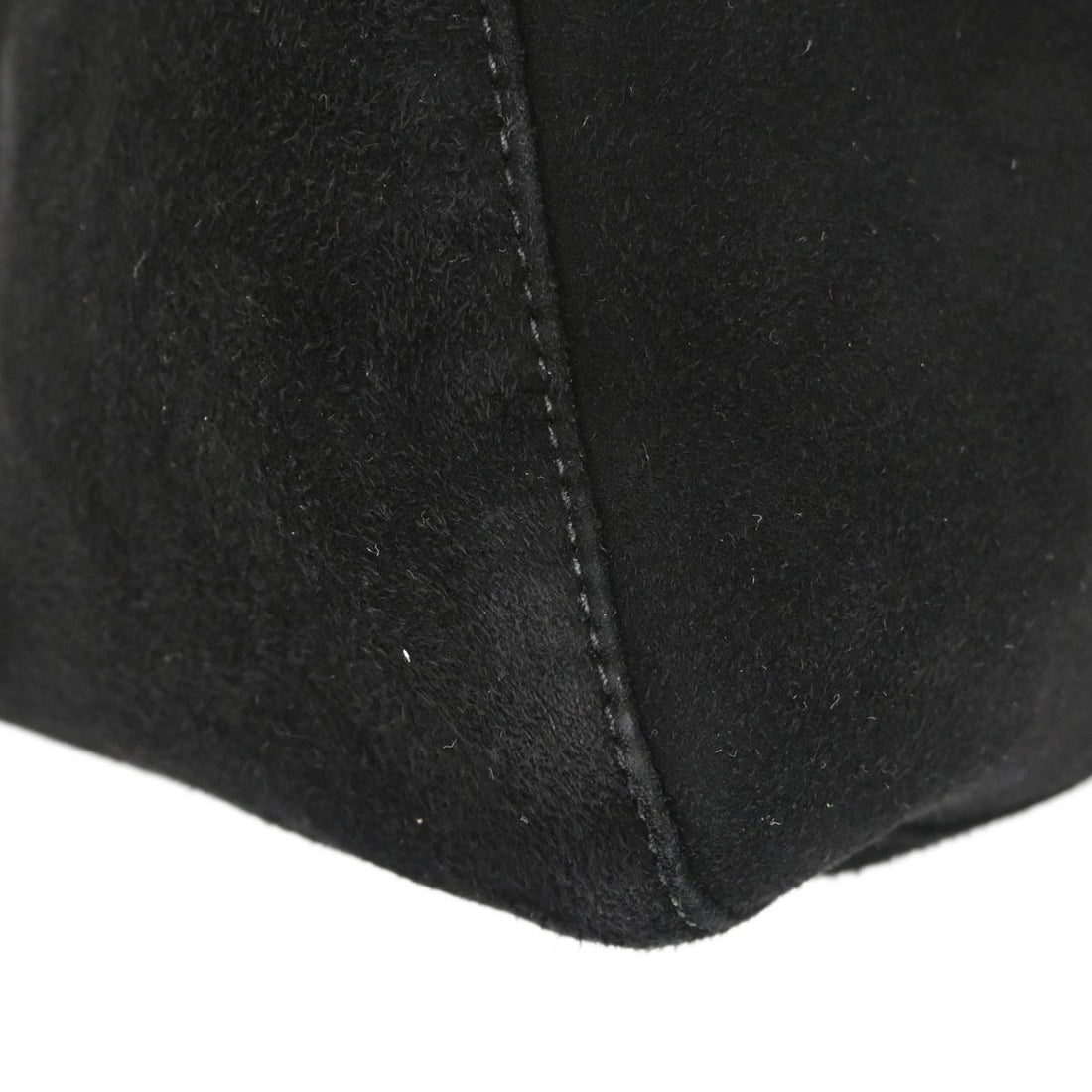 Fendi Borsa a Mano in Camoscio Nero Vintage