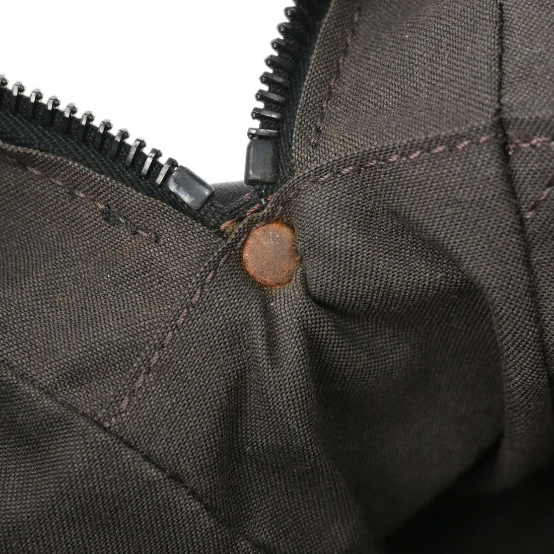 Fendi Borsa a Tracolla in Tela Zucchino Nero Vintage