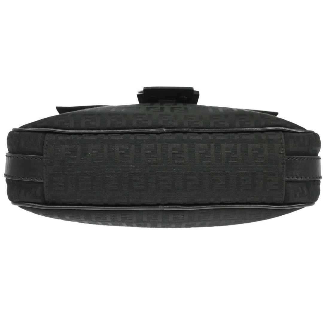 Fendi Borsa a Tracolla in Tela Zucchino Nero Vintage