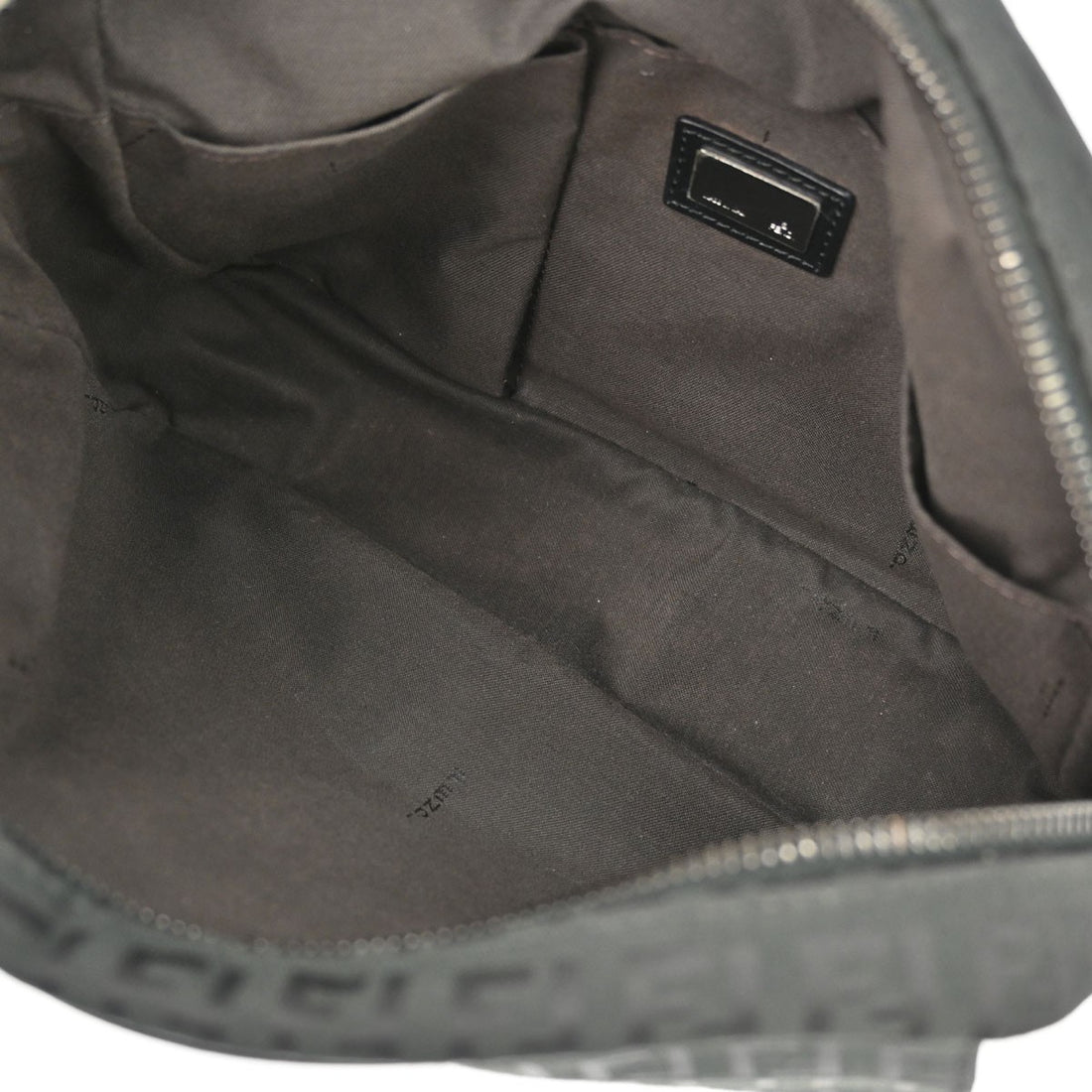 Fendi Borsa a Tracolla in Tela Zucchino Nero Vintage