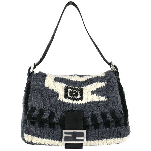 Fendi Mamma Baguette in Lana Grigio Vintage