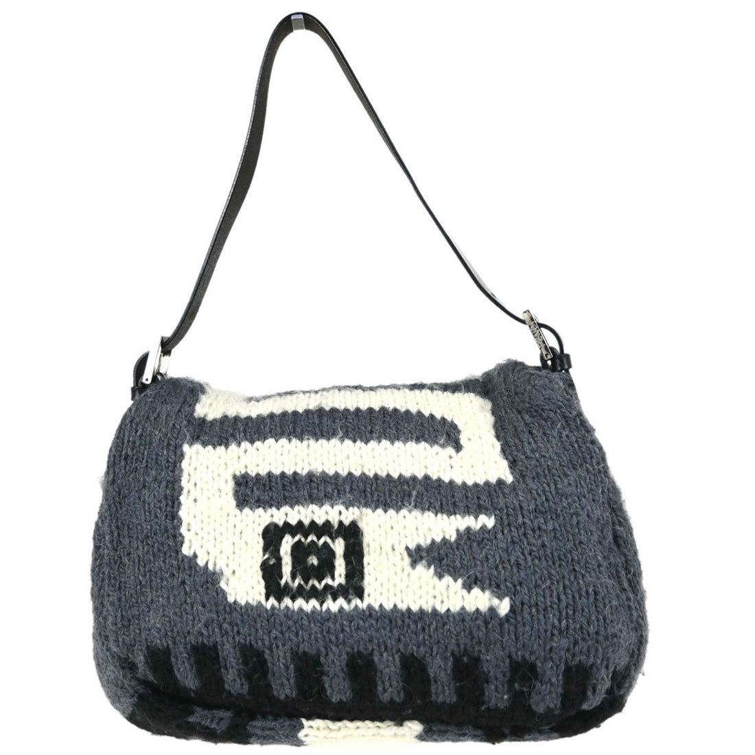 Fendi Mamma Baguette in Lana Grigio Vintage