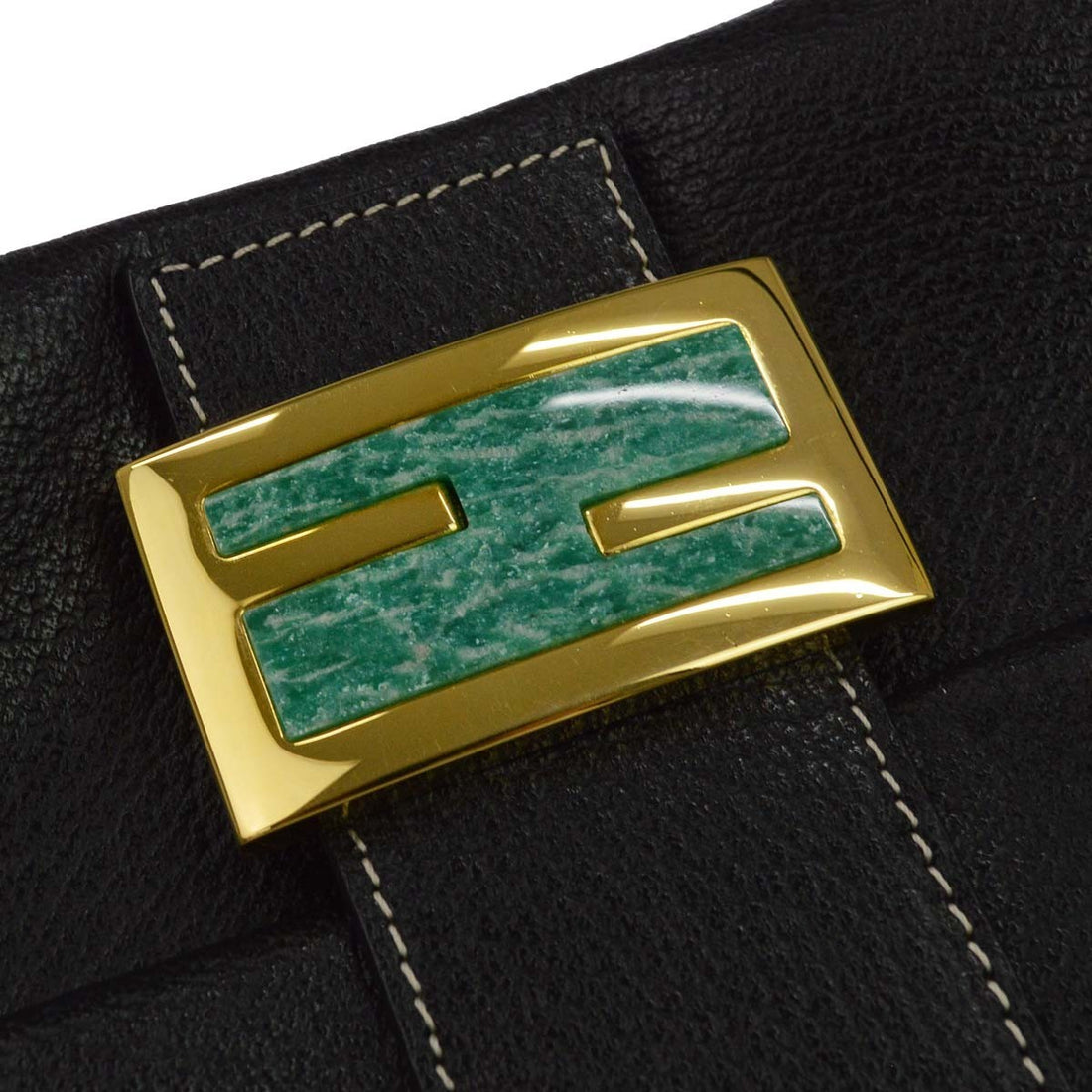 Fendi Mamma Baguette in Pelle Nera Vintage