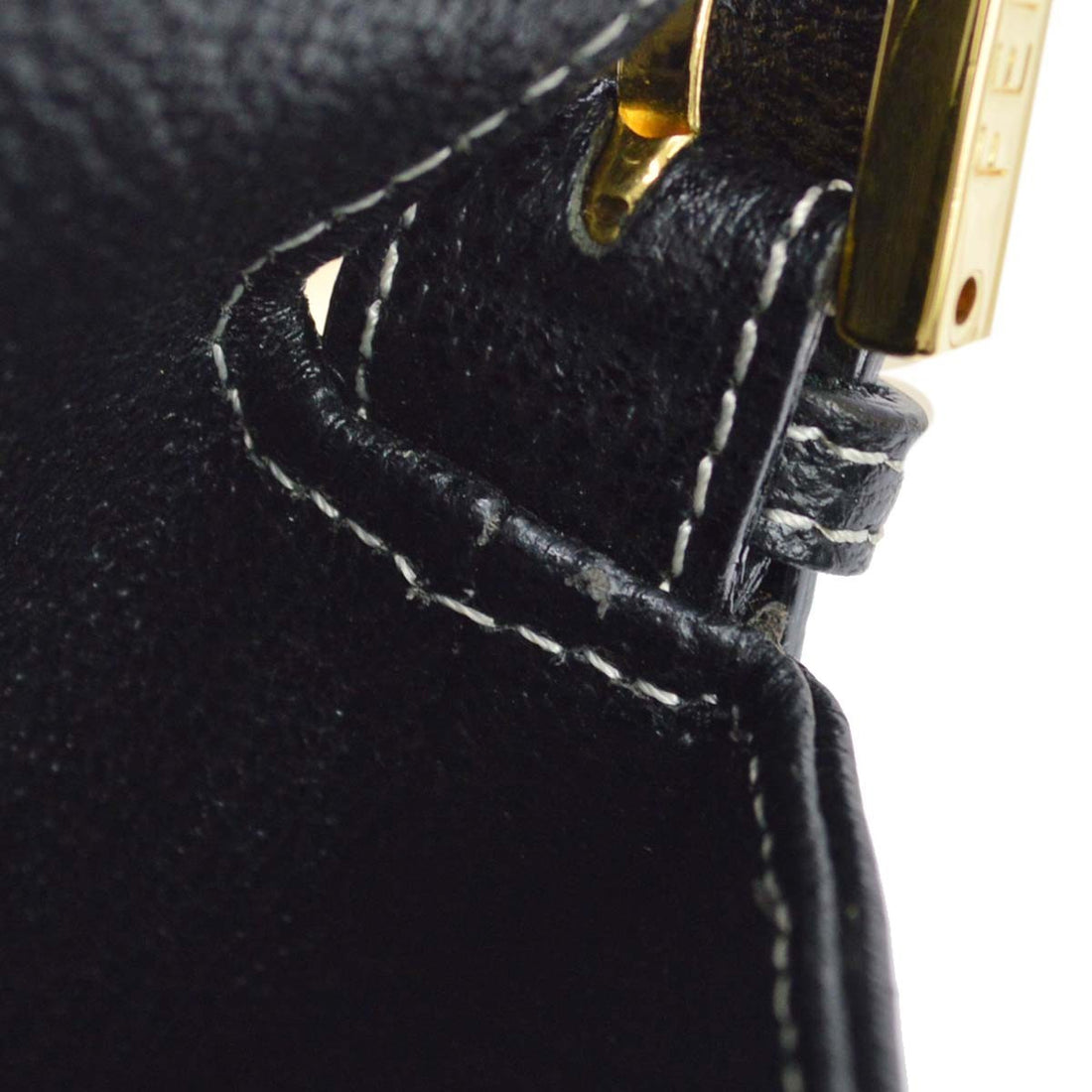 Fendi Mamma Baguette in Pelle Nera Vintage
