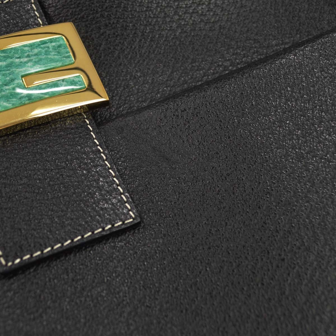 Fendi Mamma Baguette in Pelle Nera Vintage