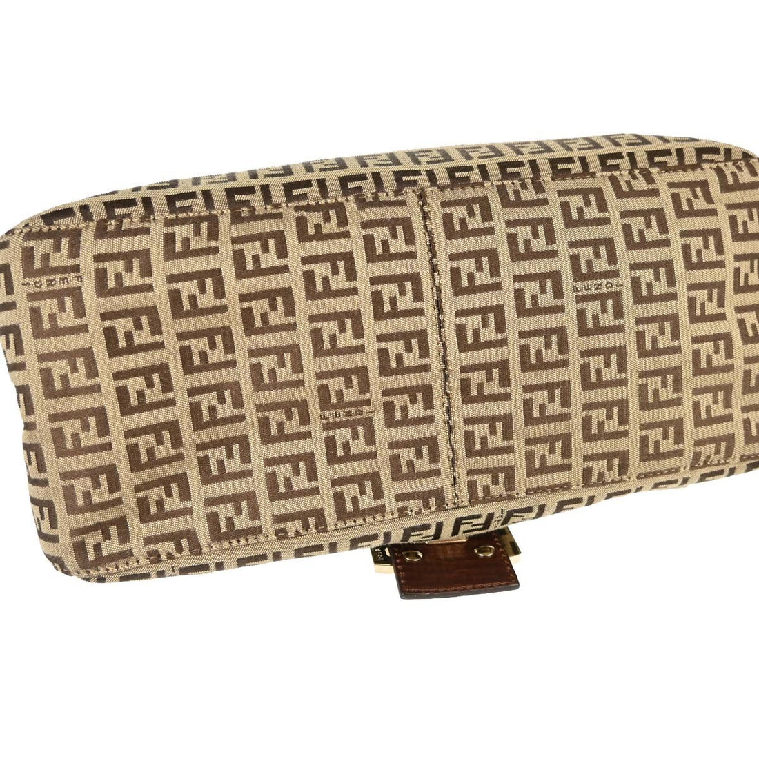 Fendi Mamma Baguette in Tela Zucchino Marrone Vintage