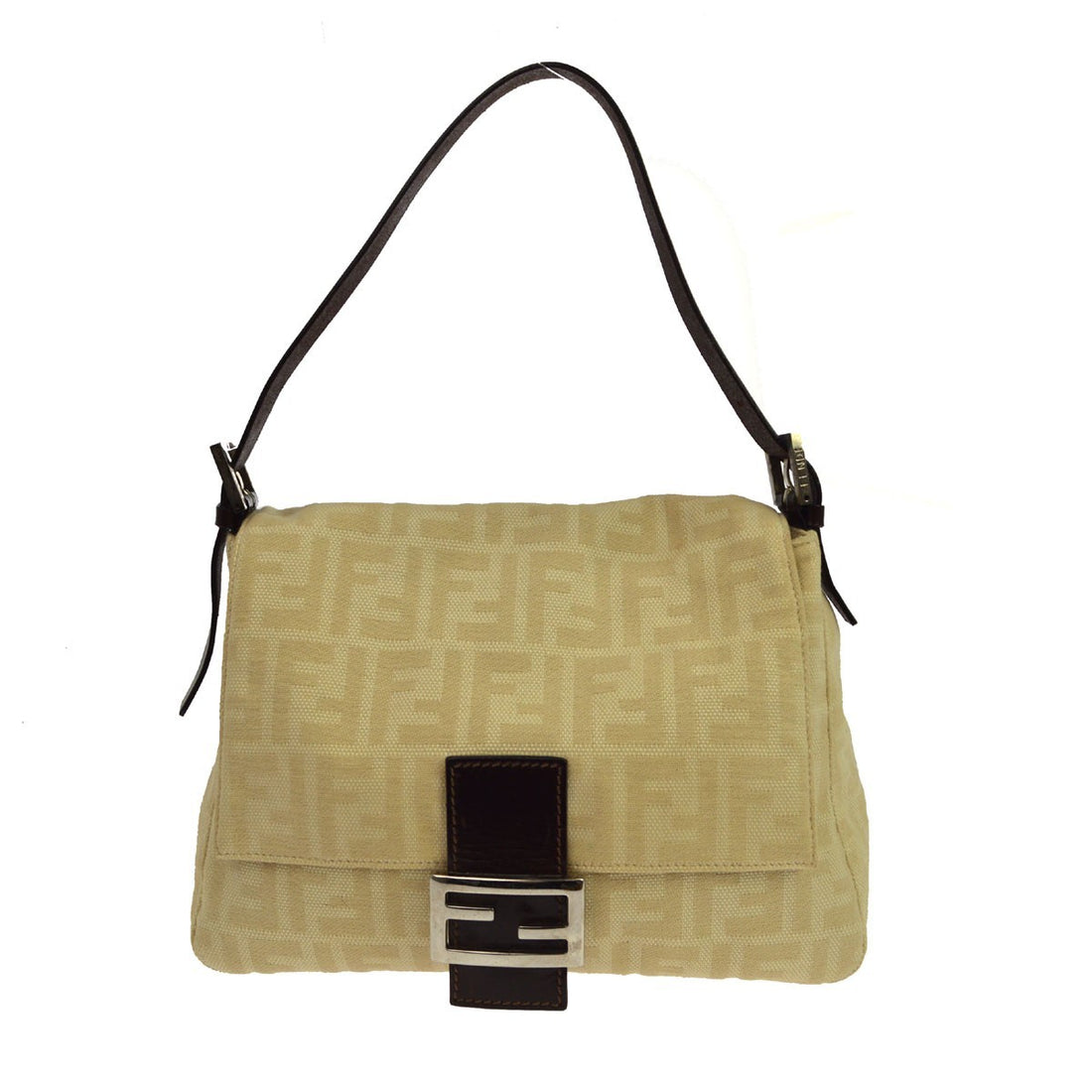 Fendi Mamma Baguette Zucca in Tela Zucca Beige Vintage