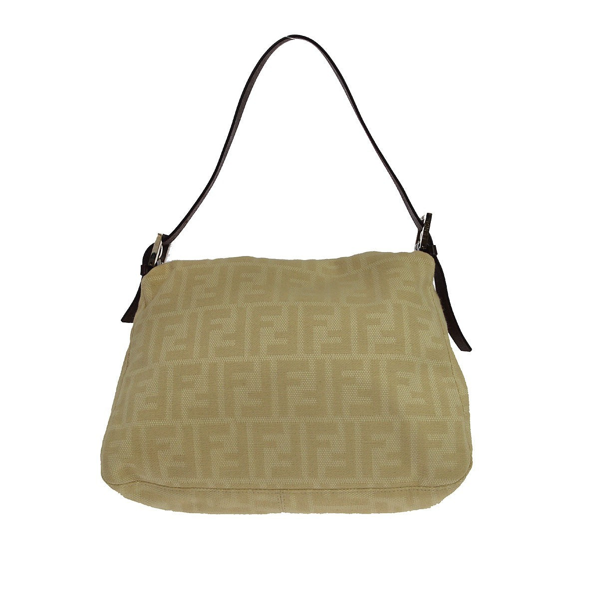 Fendi Mamma Baguette Zucca in Tela Zucca Beige Vintage – foto 2