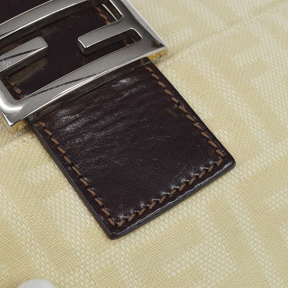 Fendi Mamma Baguette Zucca in Tela Zucca Beige Vintage